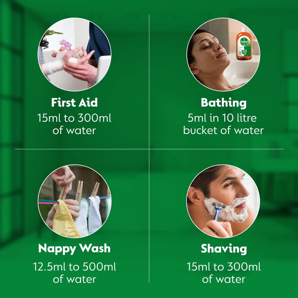 Dettol Antiseptic Liquid, 125 ml (Deal : Free 04 Himalaya Shampoo Pouch Worth Rs 08)