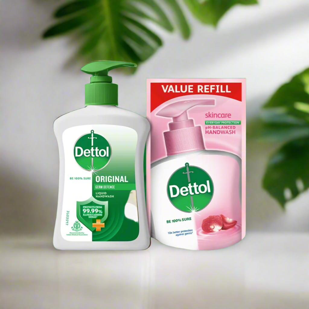 Dettol 200 ml Liquid Hand Wash with Free 175 ml Refill (Worth Rs 63) (Deal : Free 05 Himalaya Shampoo Pouch Worth Rs 10)