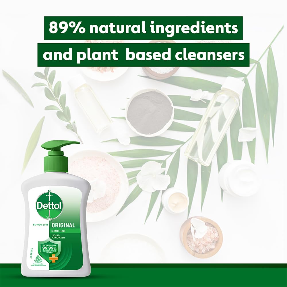 Dettol 200 ml Liquid Hand Wash with Free 175 ml Refill (Worth Rs 63) (Deal : Free 05 Himalaya Shampoo Pouch Worth Rs 10)