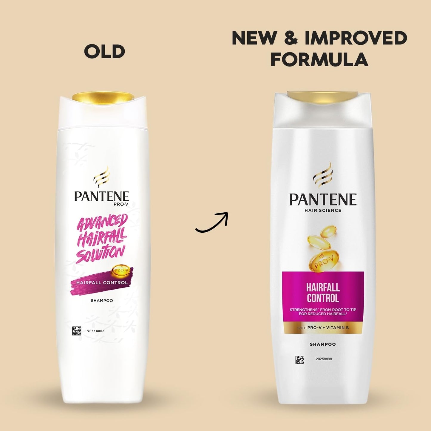 Pantene Pro V + Vitamin B, Hair Fall Control Shampoo, 180 ml (Deal : Benefit of 40%)
