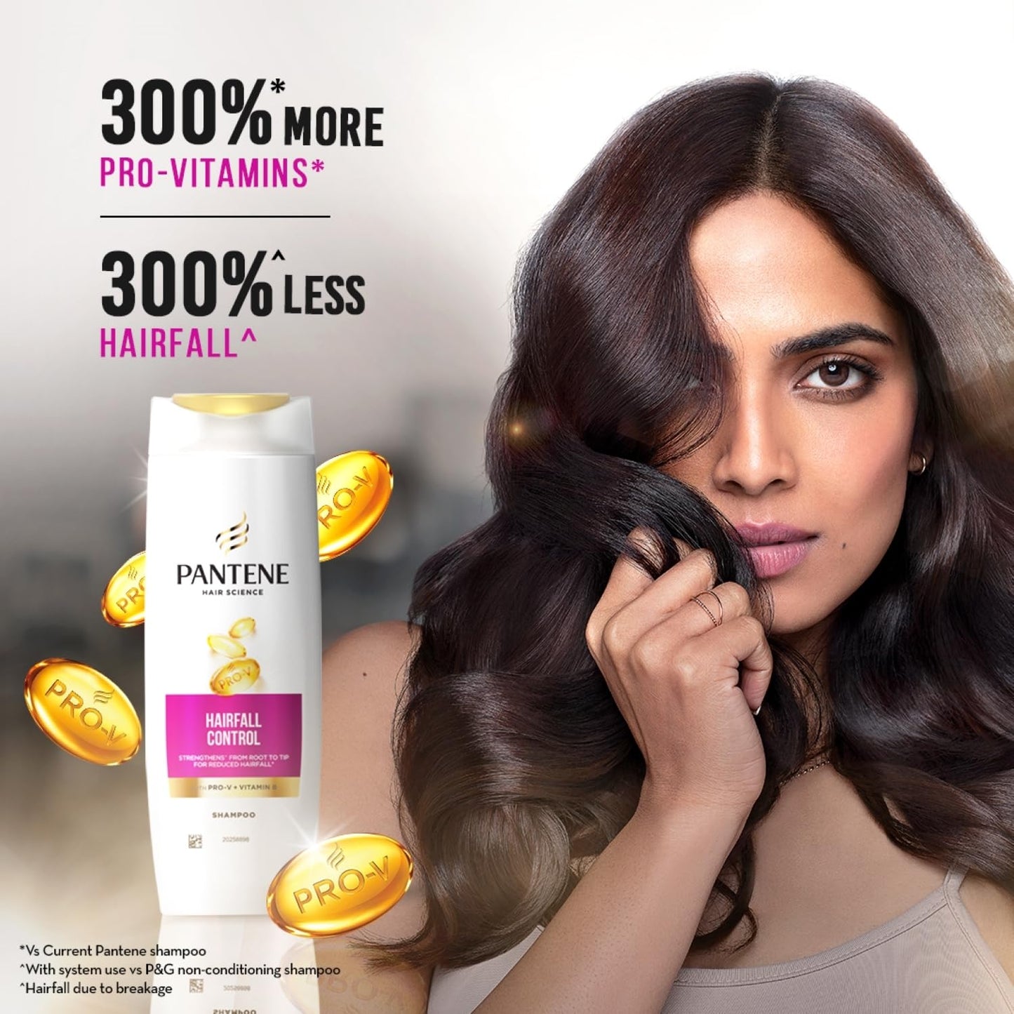 Pantene Pro V + Vitamin B, Hair Fall Control Shampoo, 180 ml (Deal : Benefit of 40%)