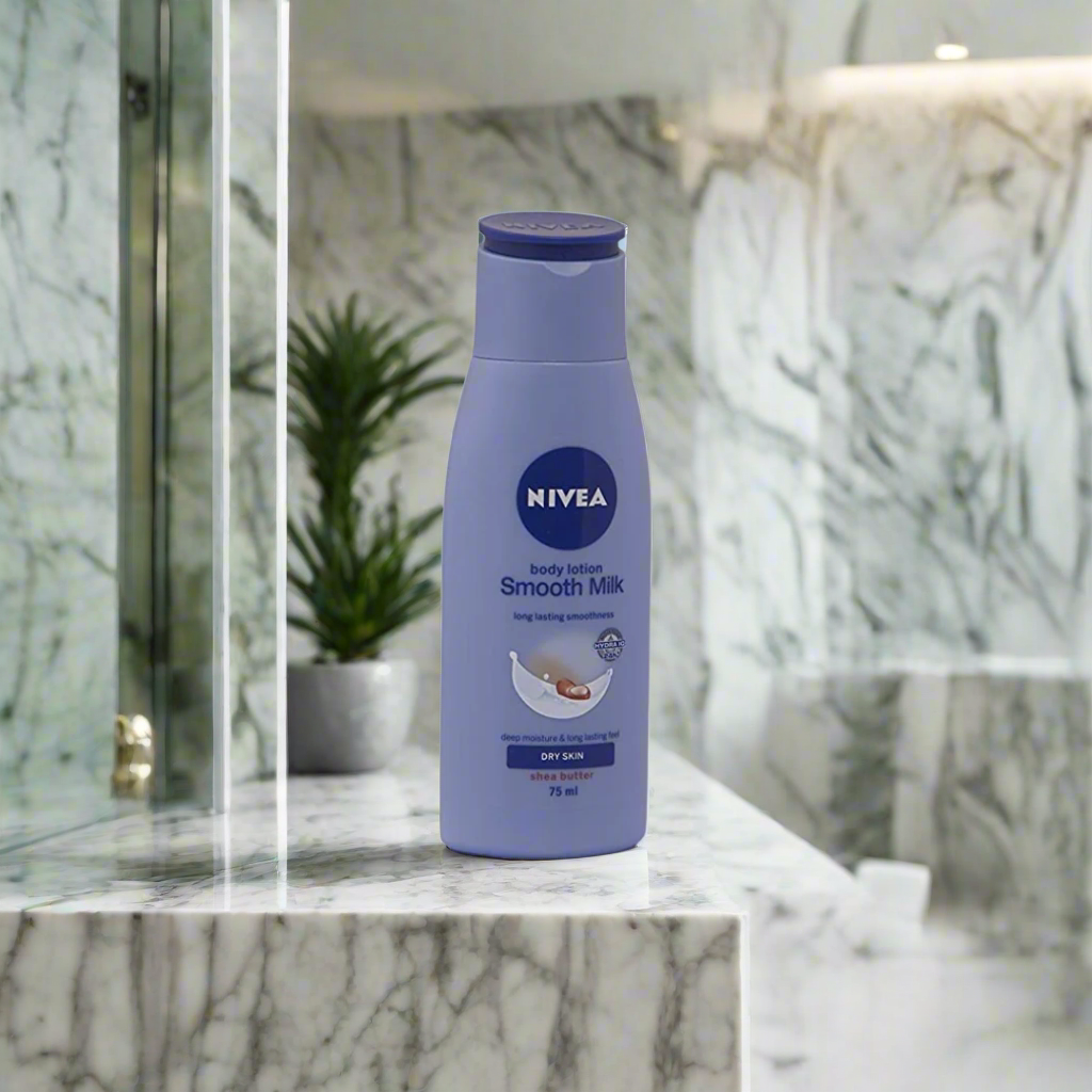 Nivea Body Milk Shea Smooth Moisture / Lotion, 75 ml (Deal : Discount Coupon of Rs 40, Benefit of 36%)