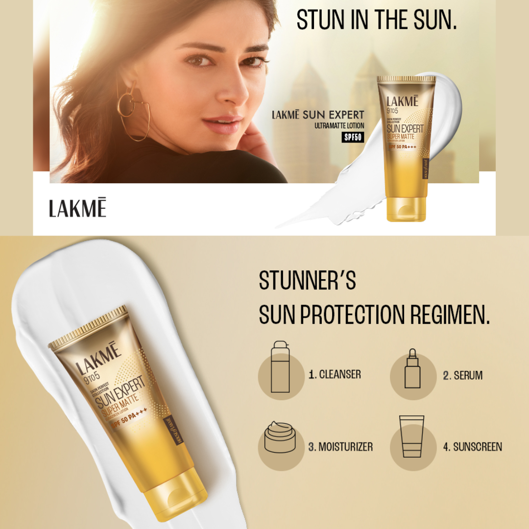 Lakme Sun Expert Sunscreen Lotion, SPF 50 PA+++, 50 ml (Deal : Benefit of 49%)