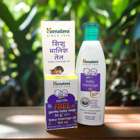 Himalaya Baby Massage Oil, 100 ml + Free Gentle Baby Soap of Rs 42 (Special Offer Pack)