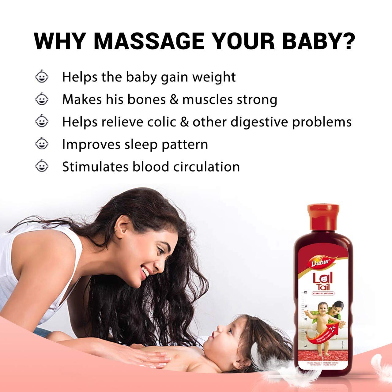 Dabur Lal Tel, Ayurvedic Baby Massage Oil, 25 ml (Deal : Benefit of 18%)