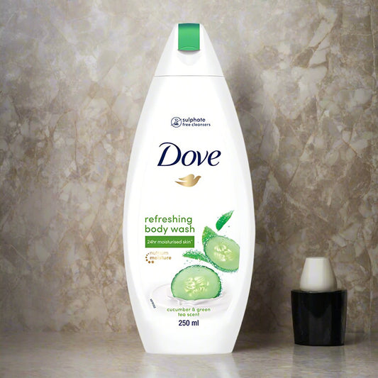 Dove Refreshing Body Wash (Cucumber & Green Tea Scent), 250 ml (Deal : Benefit of 74%)