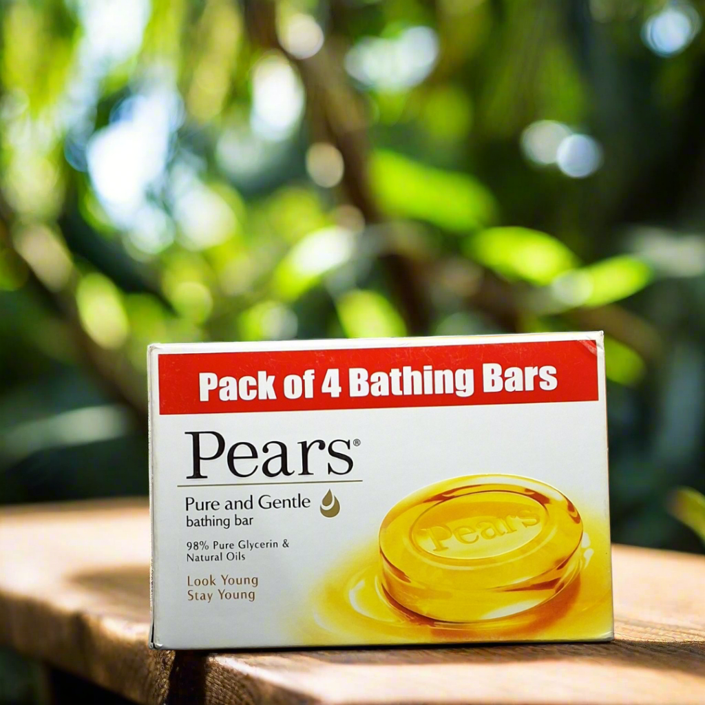 Pears Pure & Gentle Bathing Bar, 4*75 gm Soap (WoW Deals : Save Rs 39 + FREE Shampoo Pouch worth Rs 08)